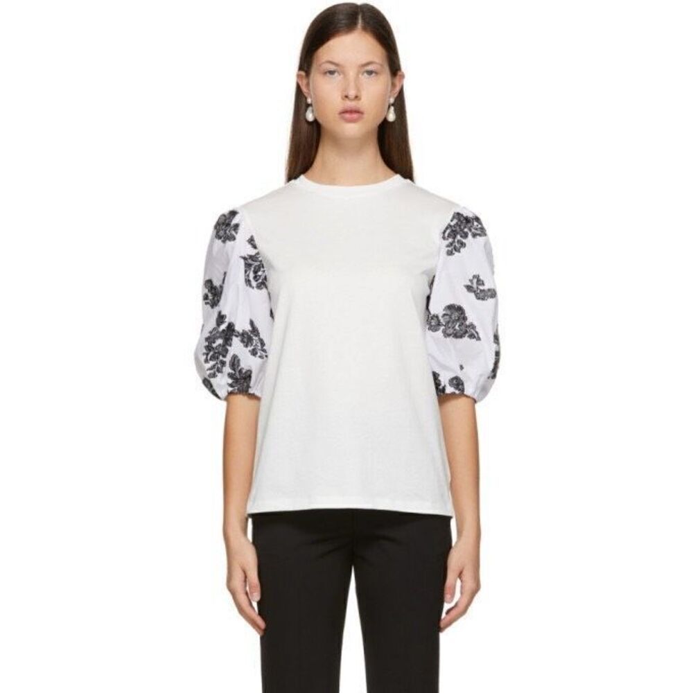 Erdem Off-White Fil Coupe Theodora T-Shirt Size M